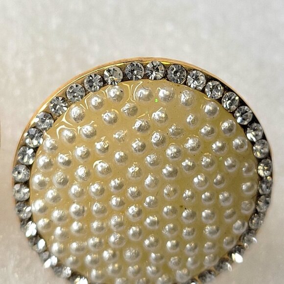 Round Crystal Studded Earrings - Picture 4 of 6